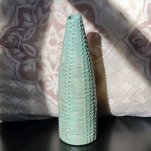 Blue Beaded Vase